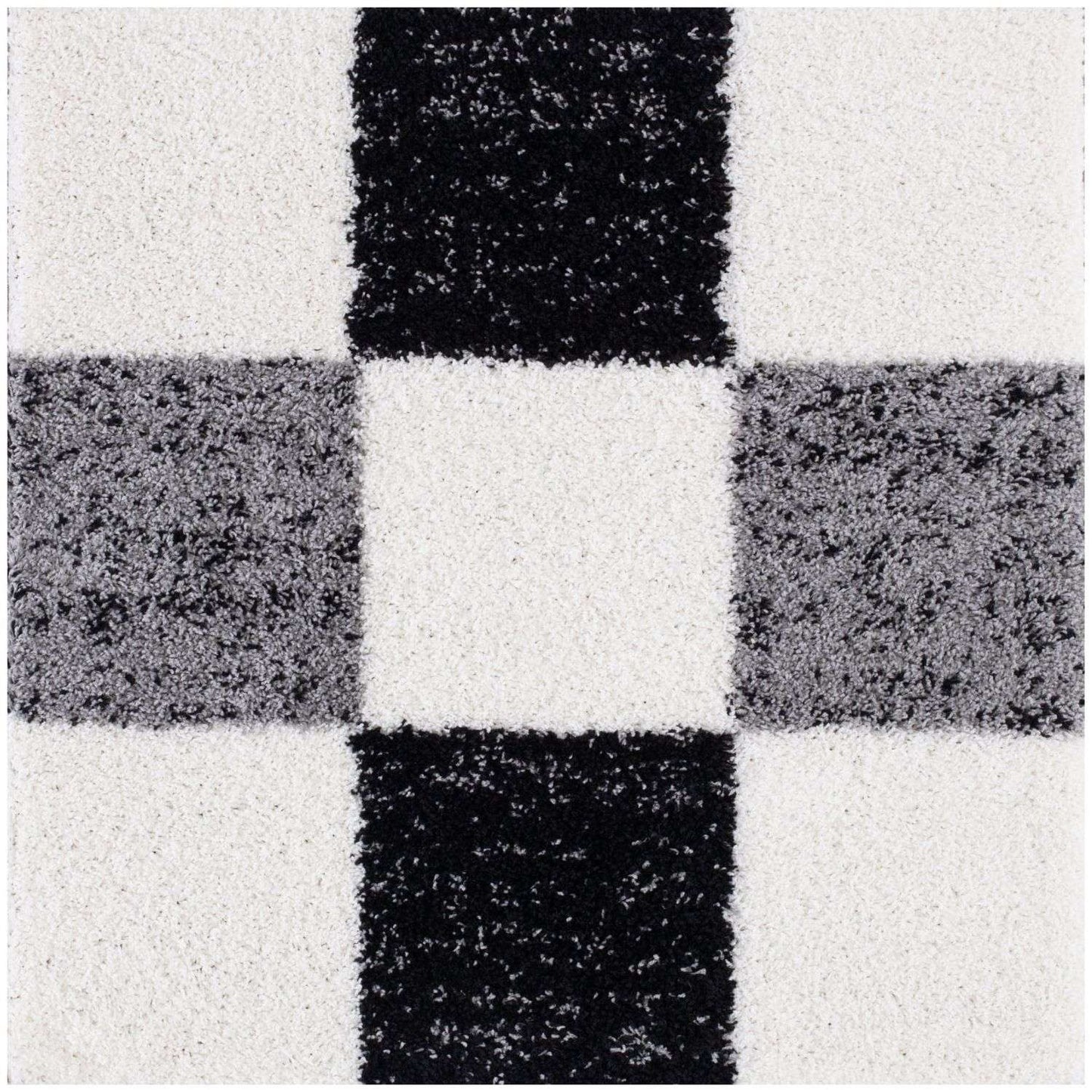 Myshaggy Geometric Grey Rug