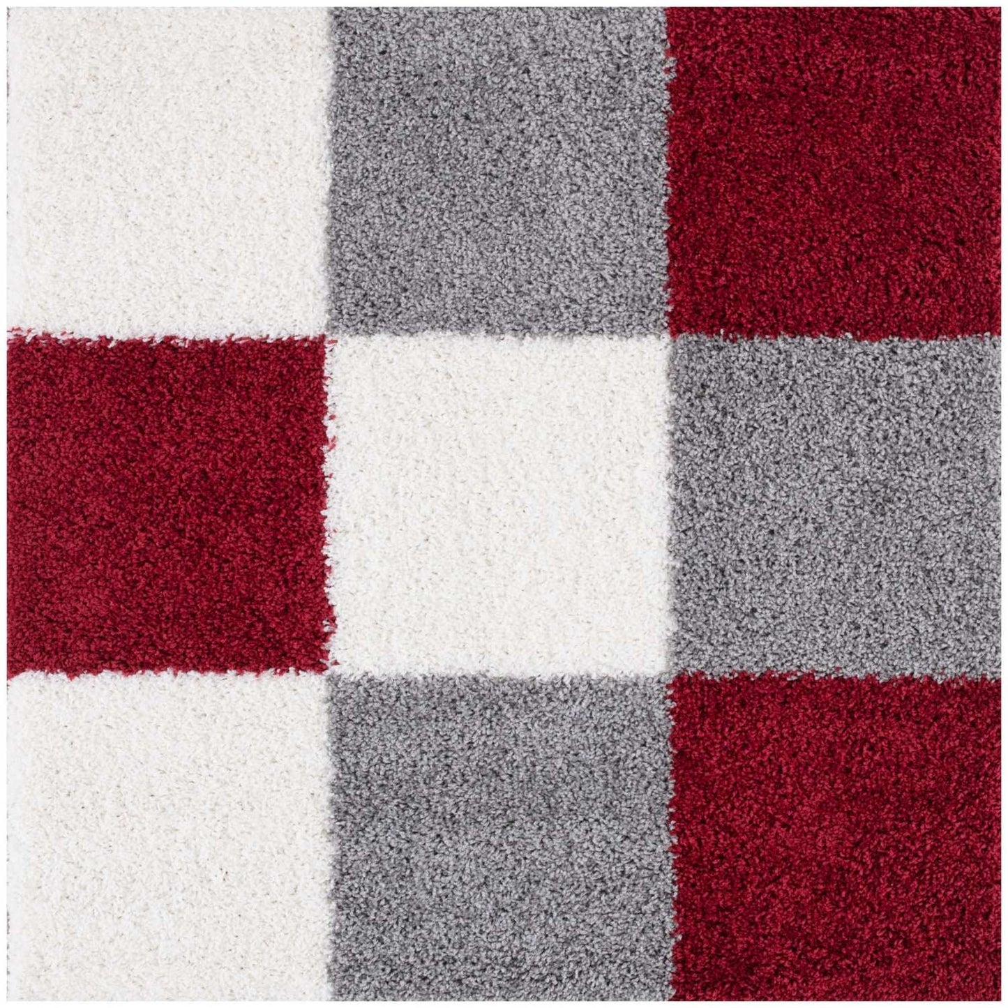 Myshaggy Geometric Red Rug