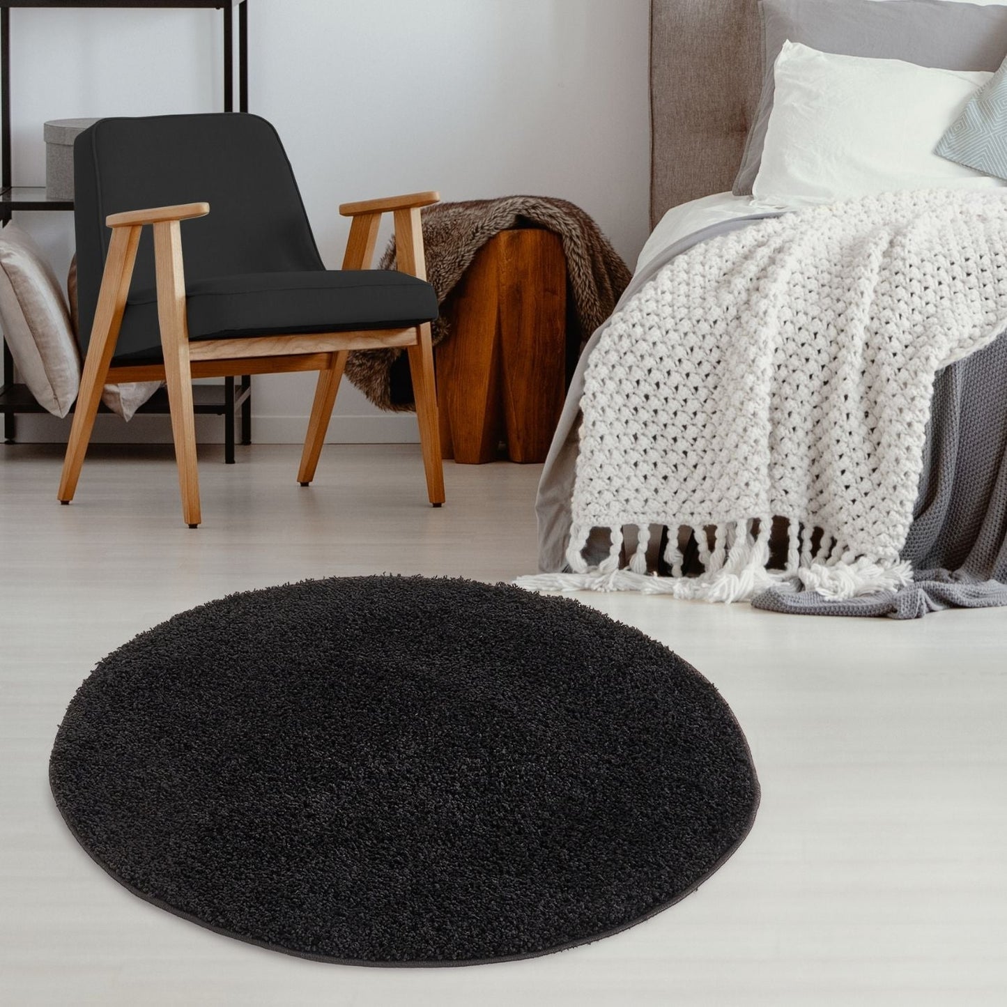 Myshaggy Solid Black Rug