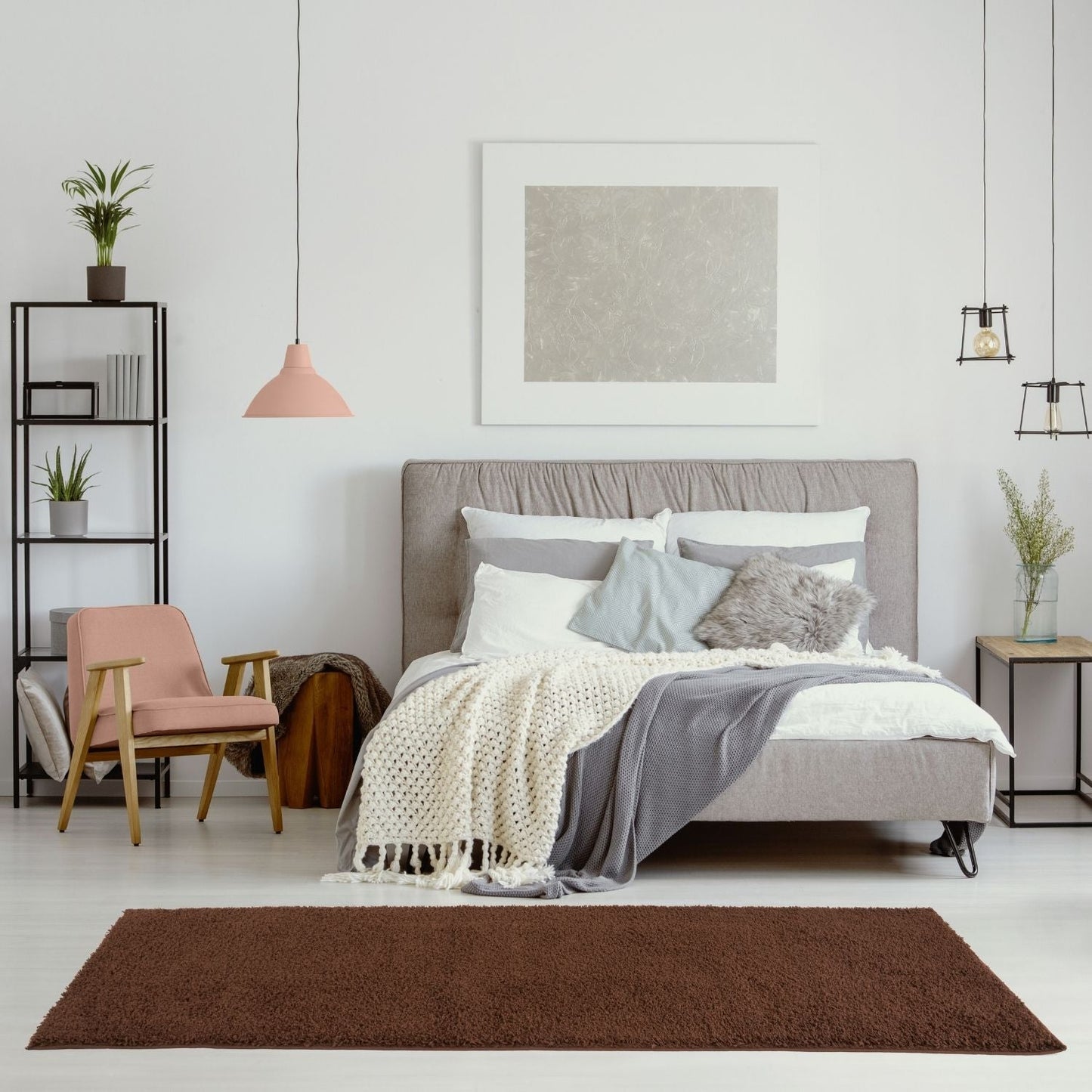 Myshaggy Solid Brown Rug