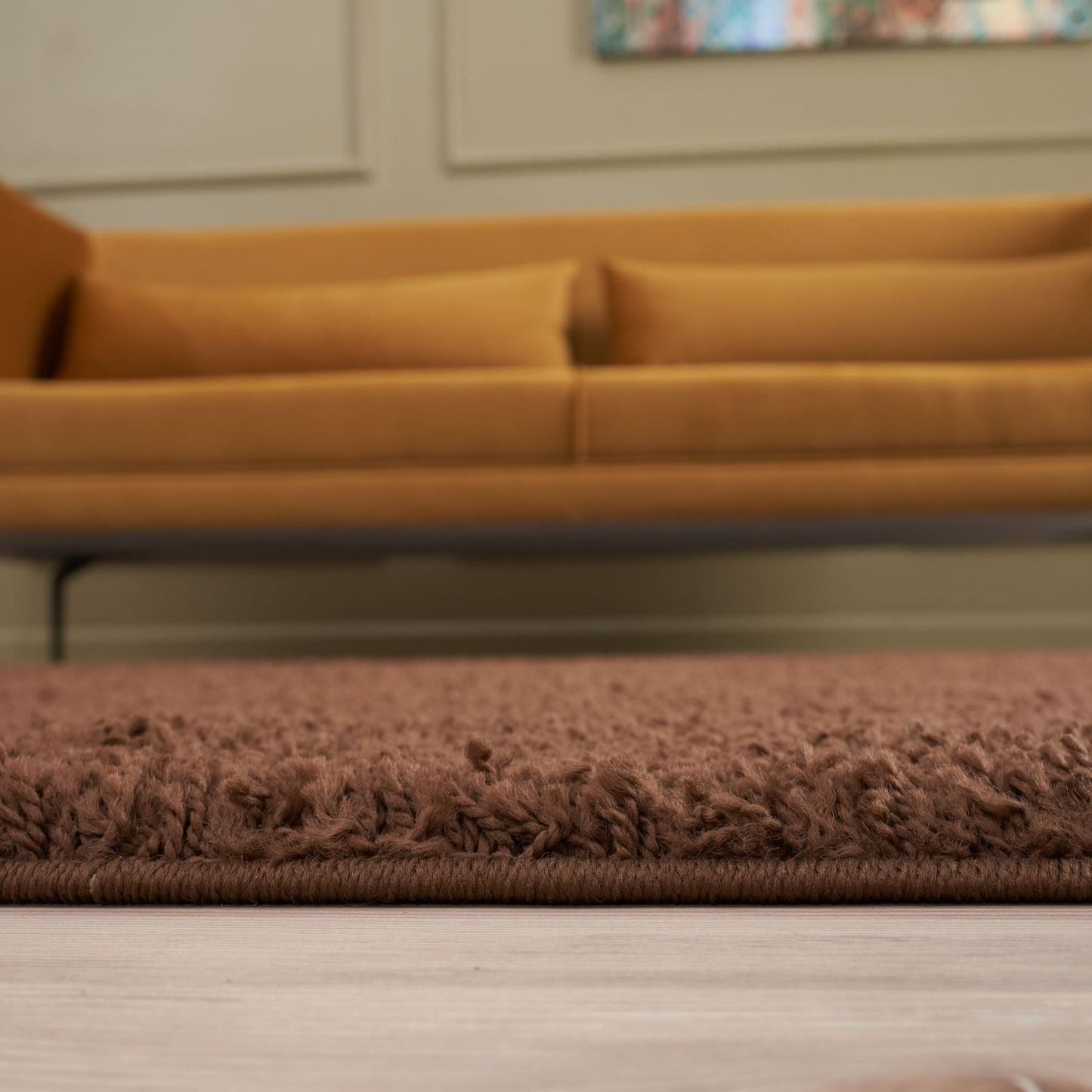 Myshaggy Solid Brown Rug