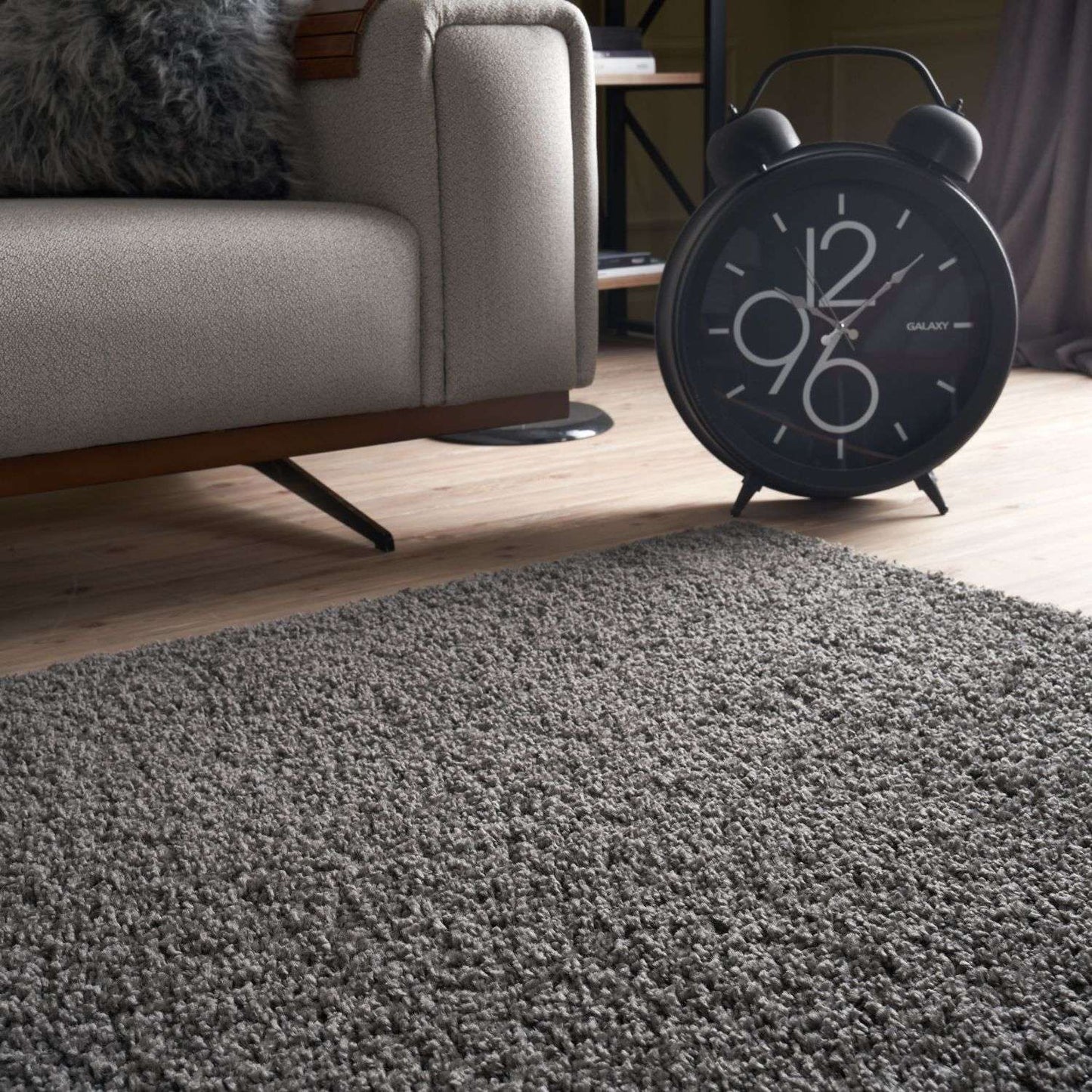 Myshaggy Solid Dark Grey Rug