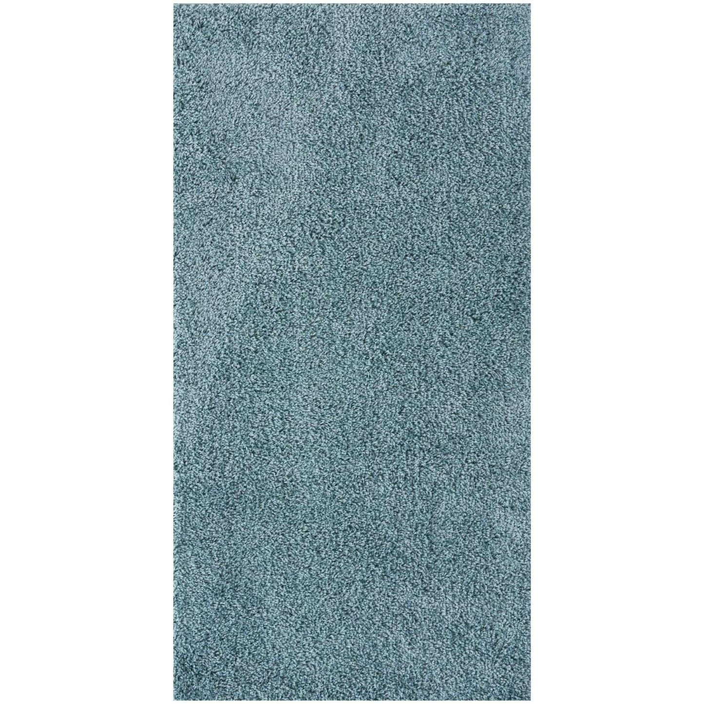 Myshaggy Solid Duck Egg Blue Rug
