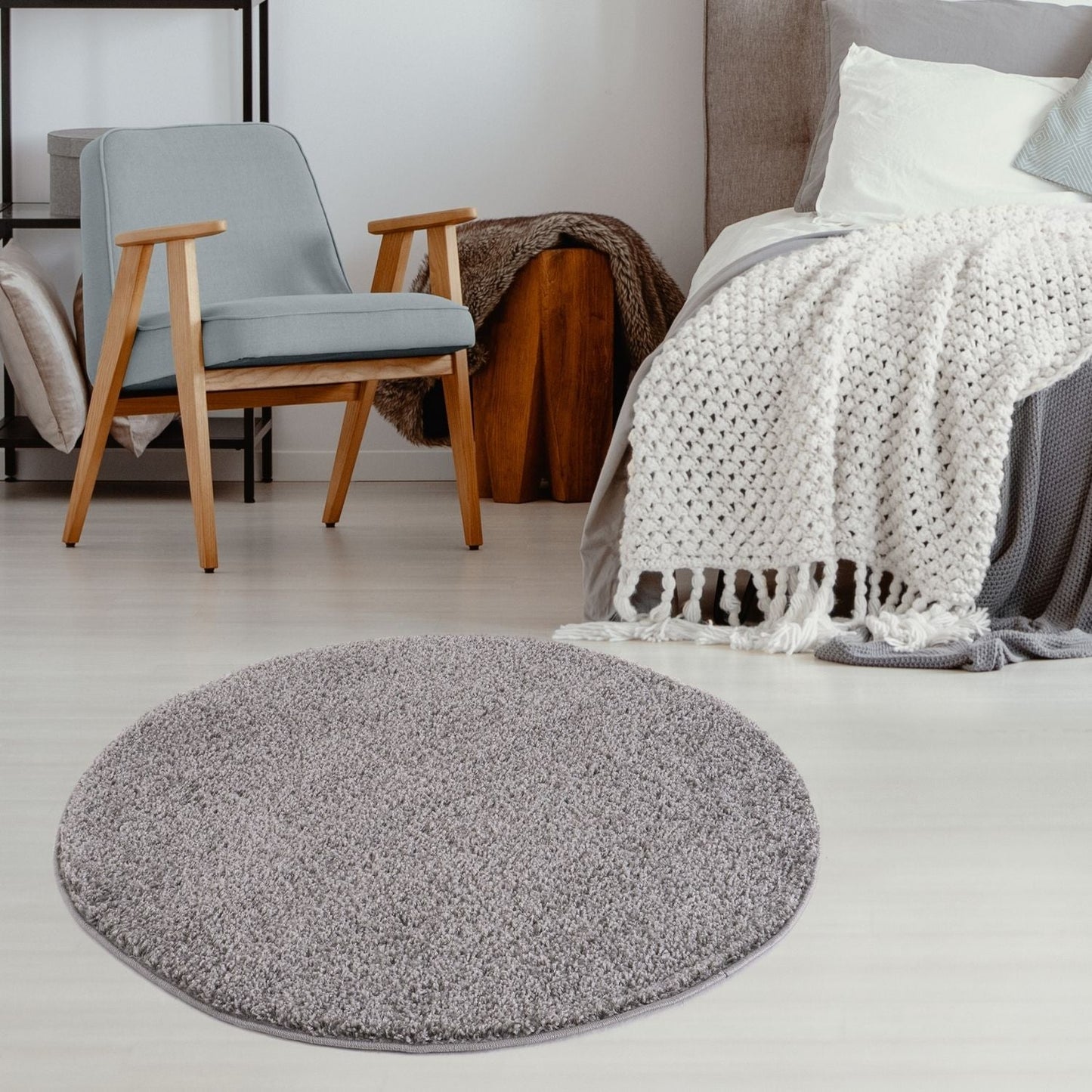 Myshaggy Solid Grey Rug
