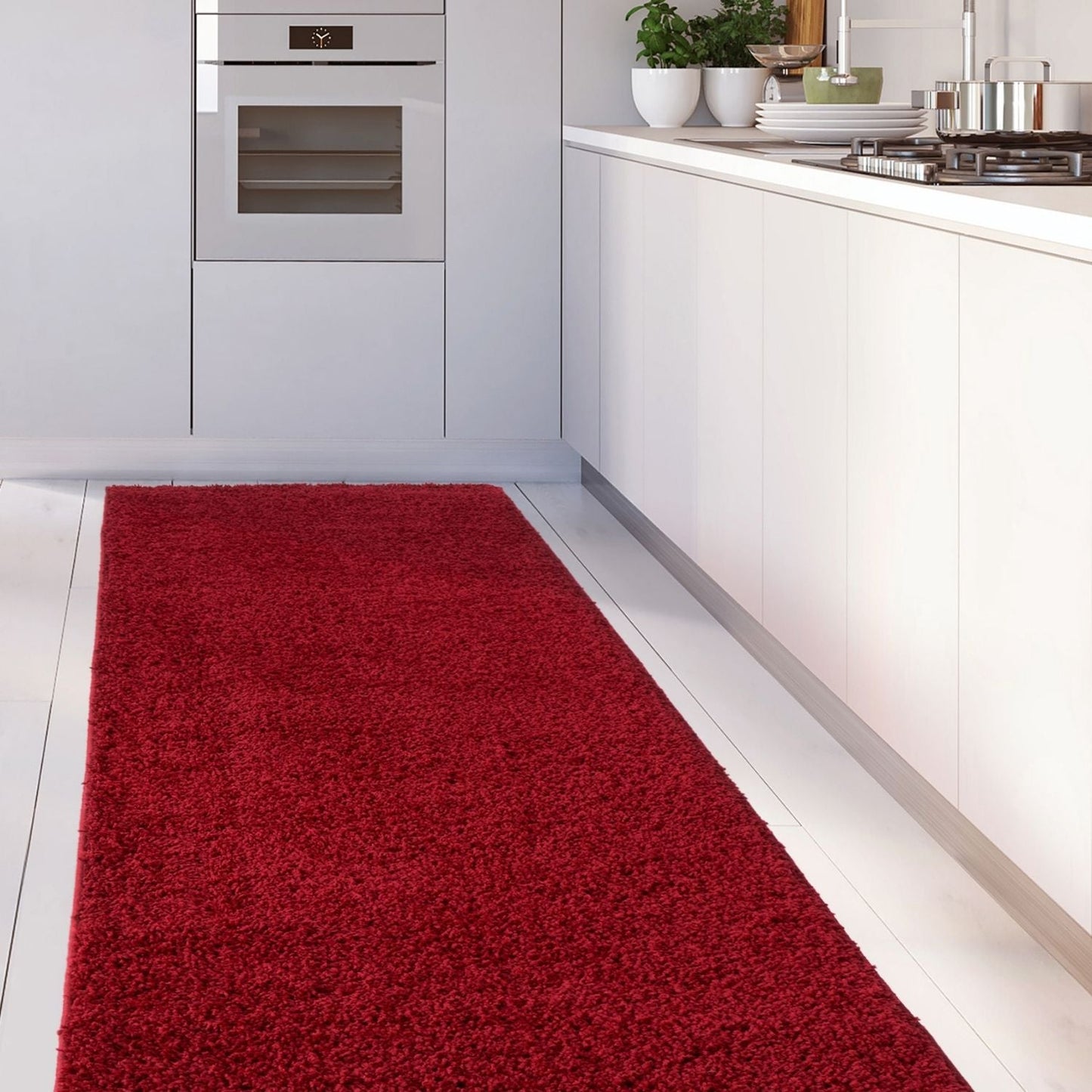 Myshaggy Solid Red Rug