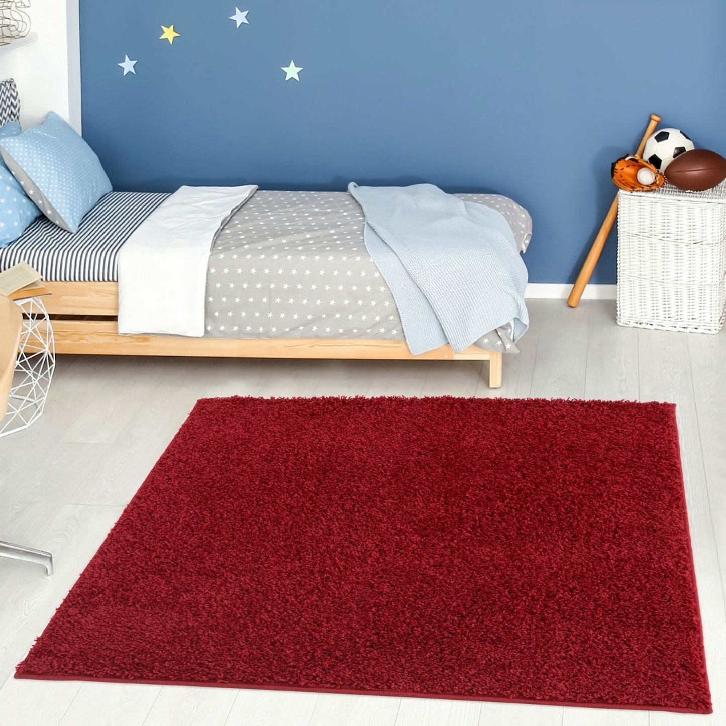 Myshaggy Solid Red Rug