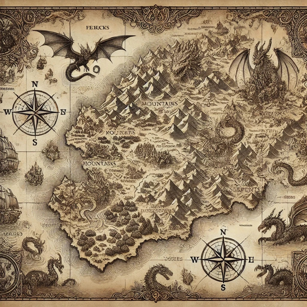 Mystic Monster Map Canvas