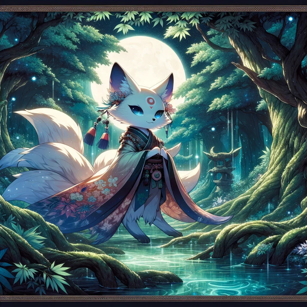Mystical Moonlight Cotton Cushion