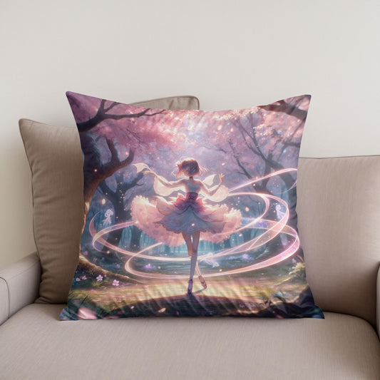 Sakura Dance Enchantment Cotton Cushion