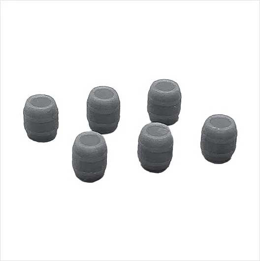 N Scale Ready to Paint Whiskey Barrel (6 pack)