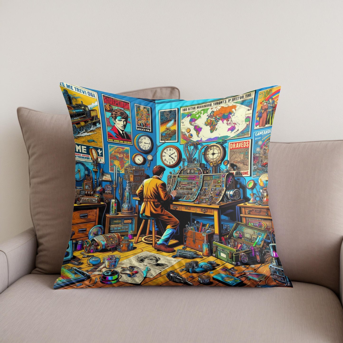 Temporal Tapestry Cotton Cushion