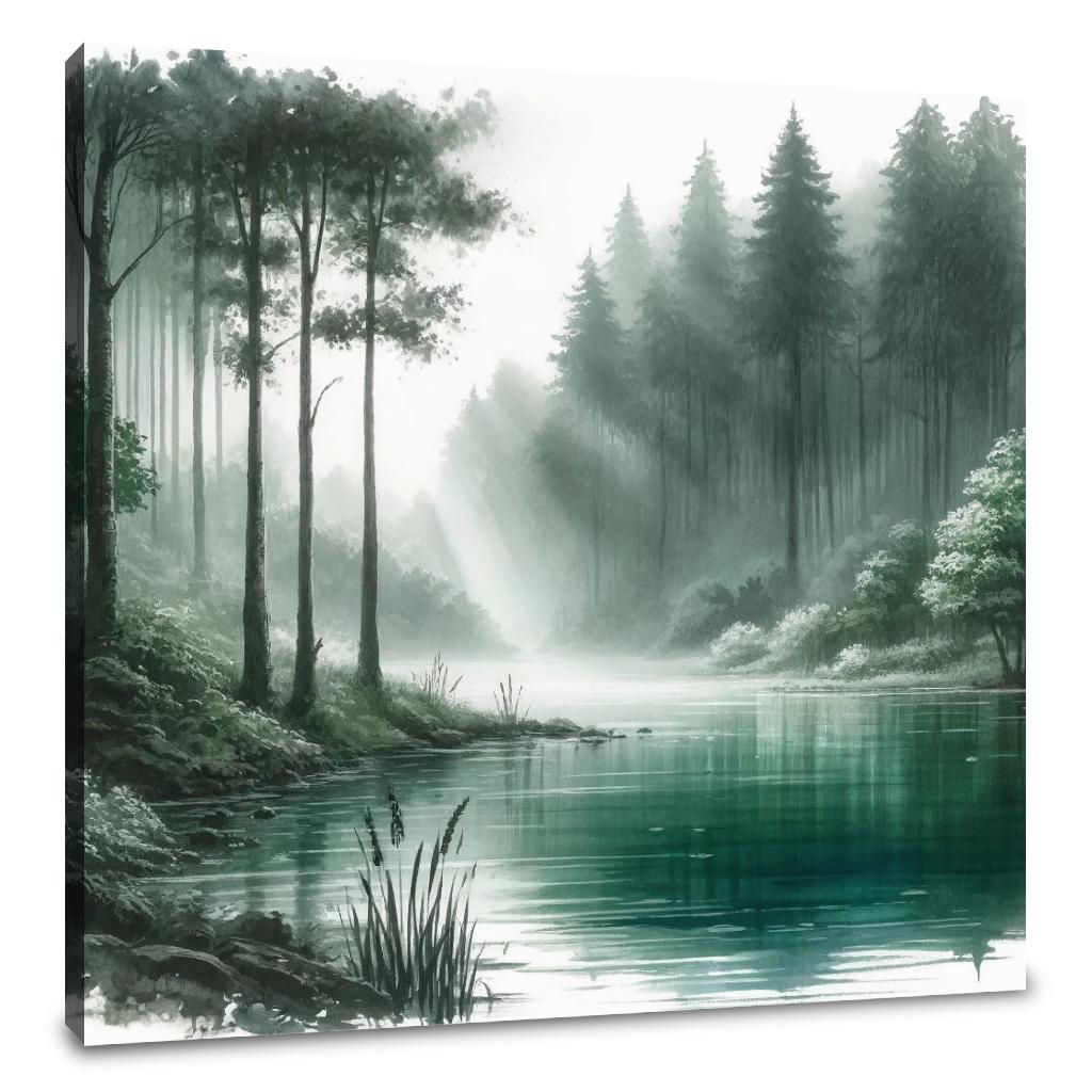 Forest Lake Tranquility Canvas