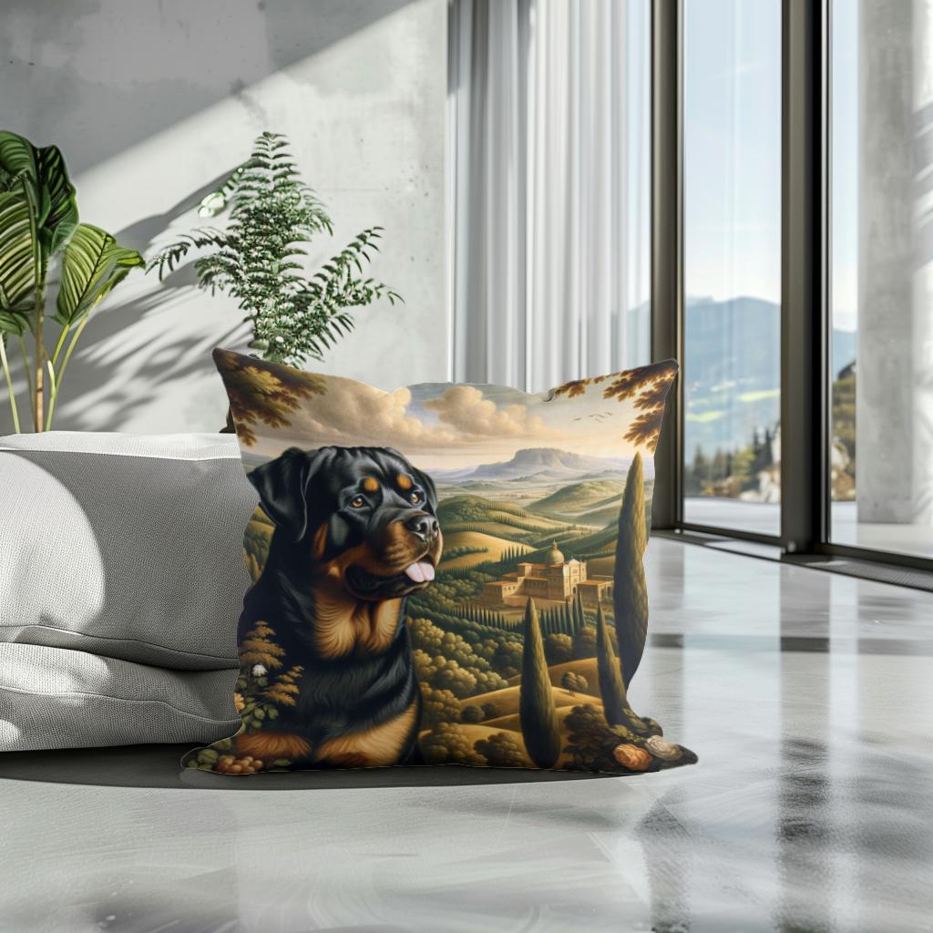 Regal Rottweiler Renaissance Cotton Cushion