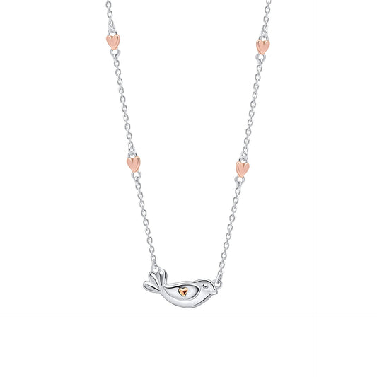 Laura Ashley Silver Kids Rosmere Love Mini Bird Necklace