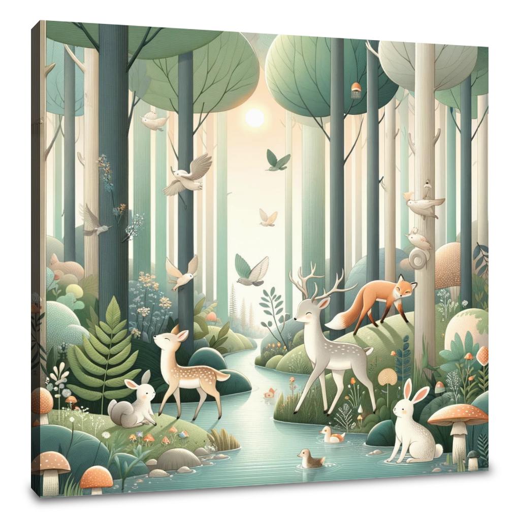 Whimsical Forest Canvas