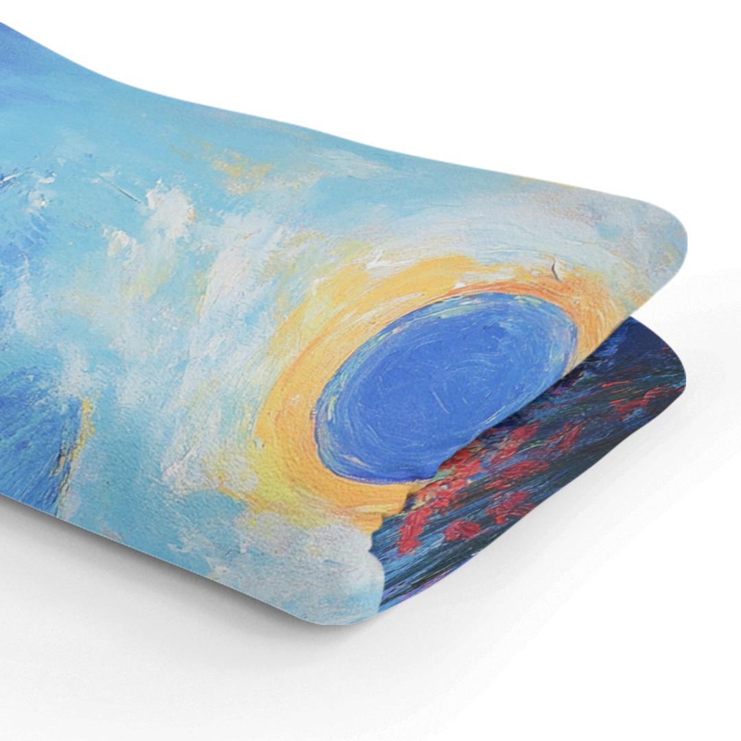 Blue Sun Landscape Blanket