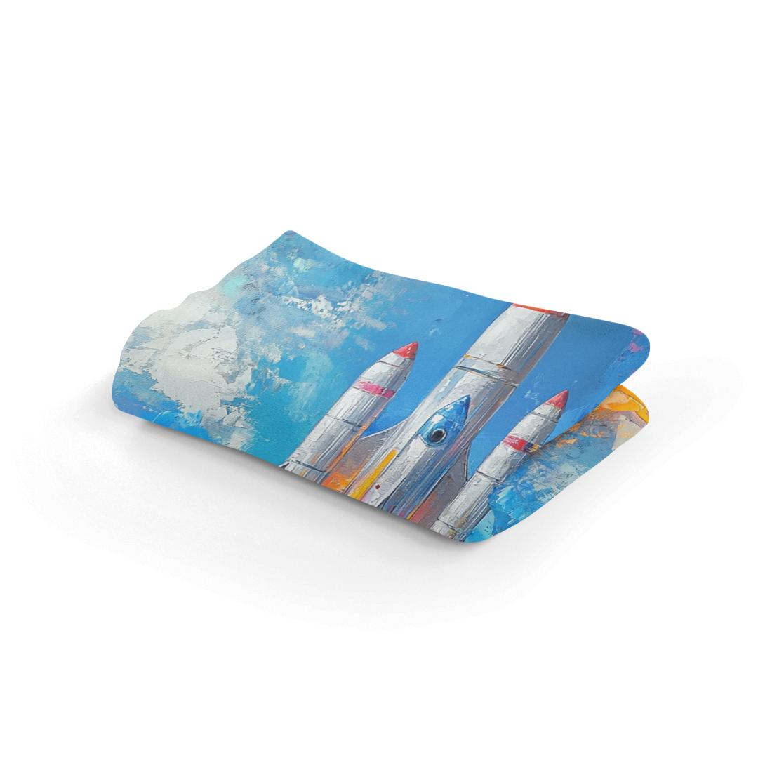 Whimsical Rockets Blanket