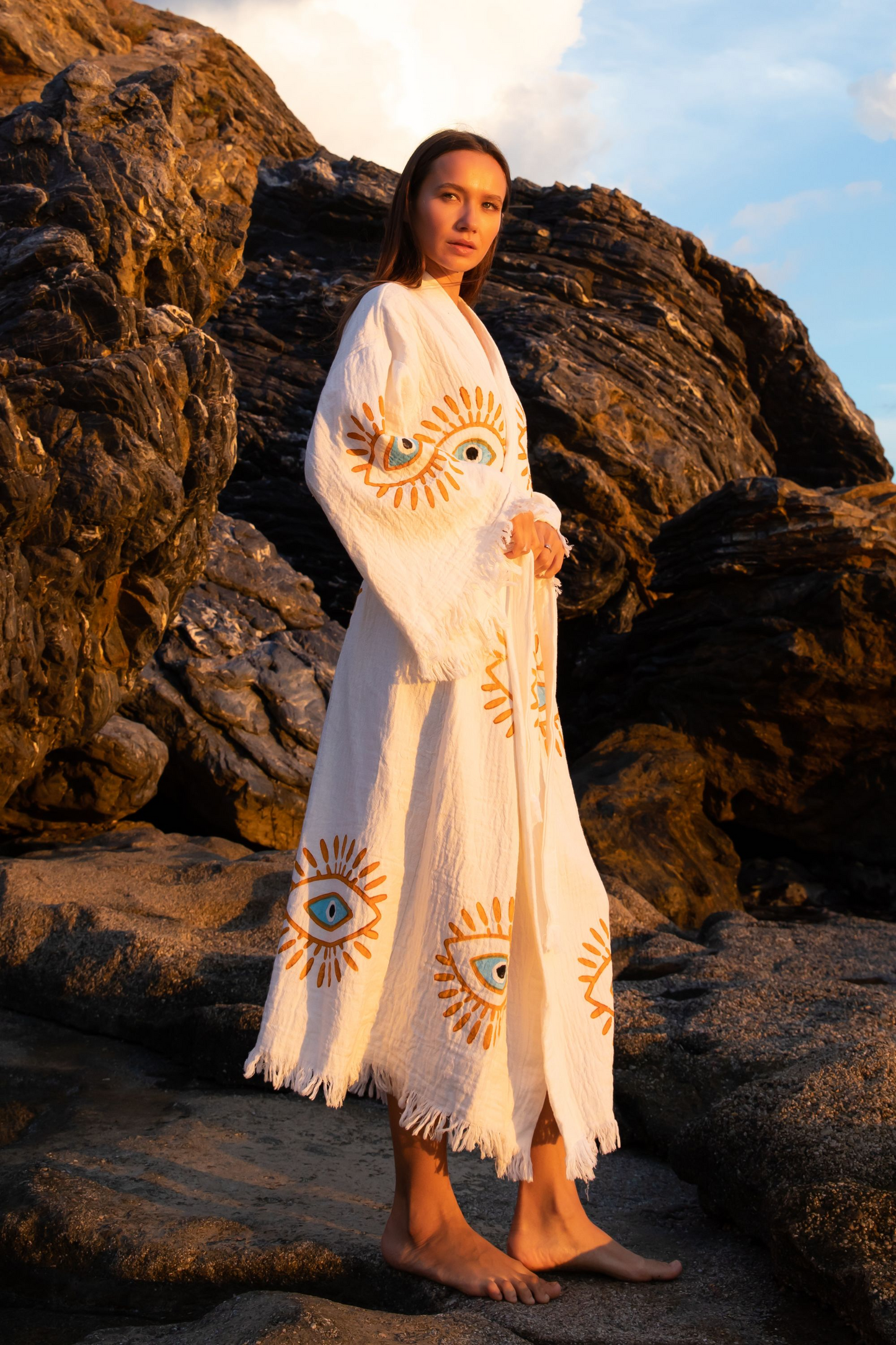 NAYA Organic Cotton Kimono in Cream