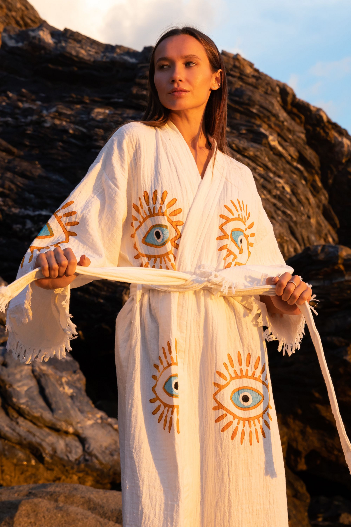 NAYA Organic Cotton Kimono in Cream