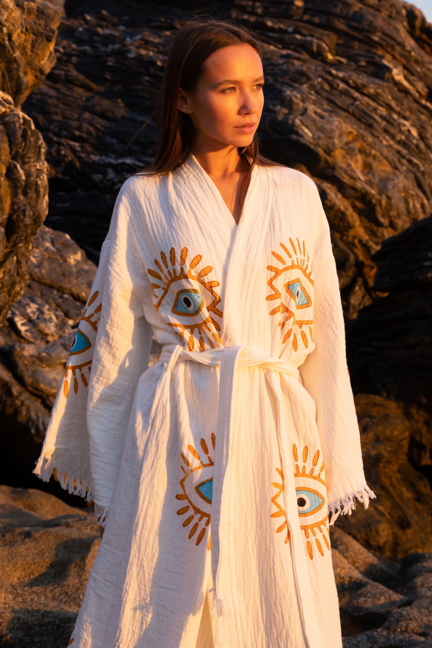 NAYA Organic Cotton Kimono in Cream