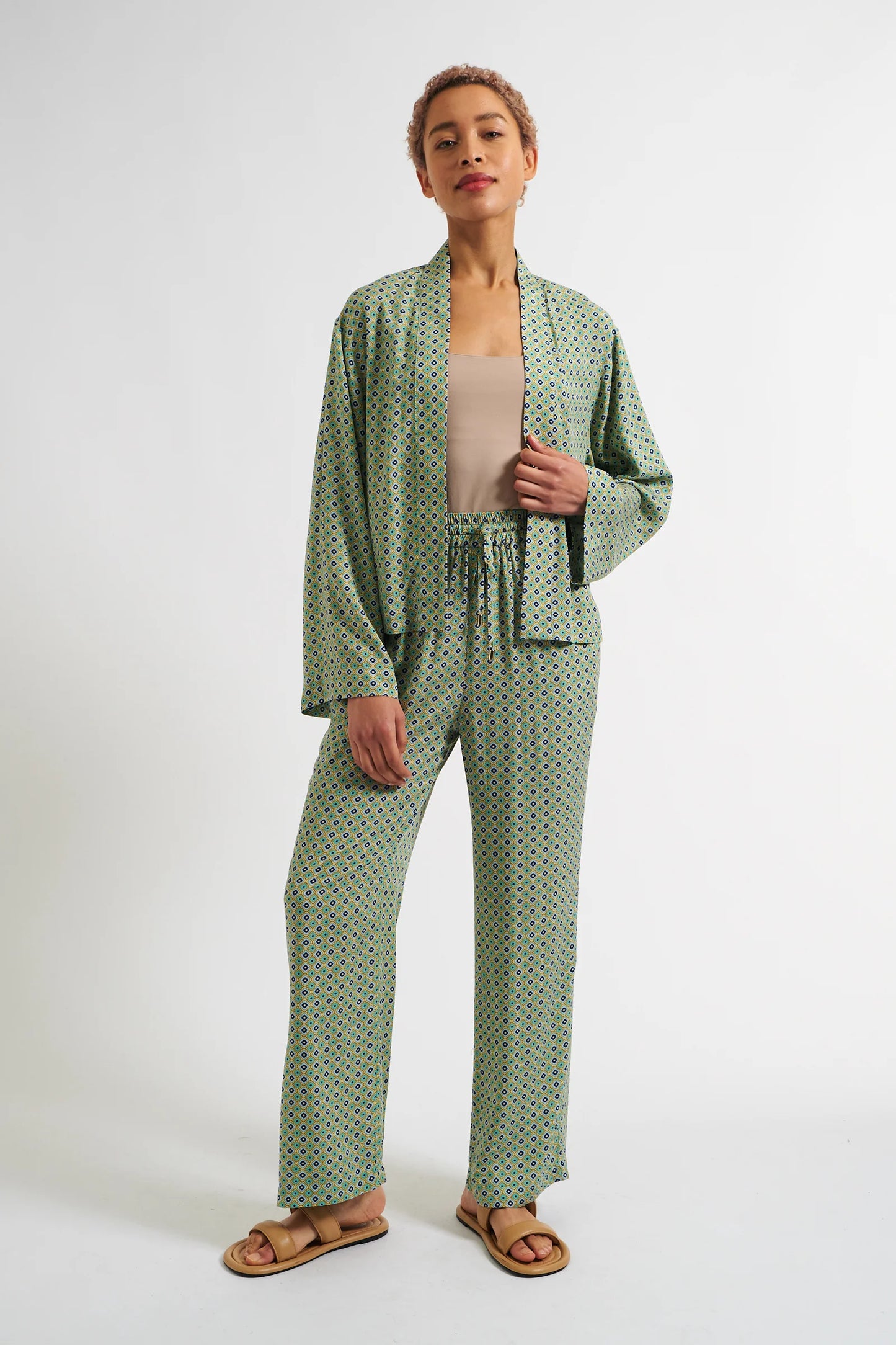 Nayah Tangiers Print Kimono Style Jacket