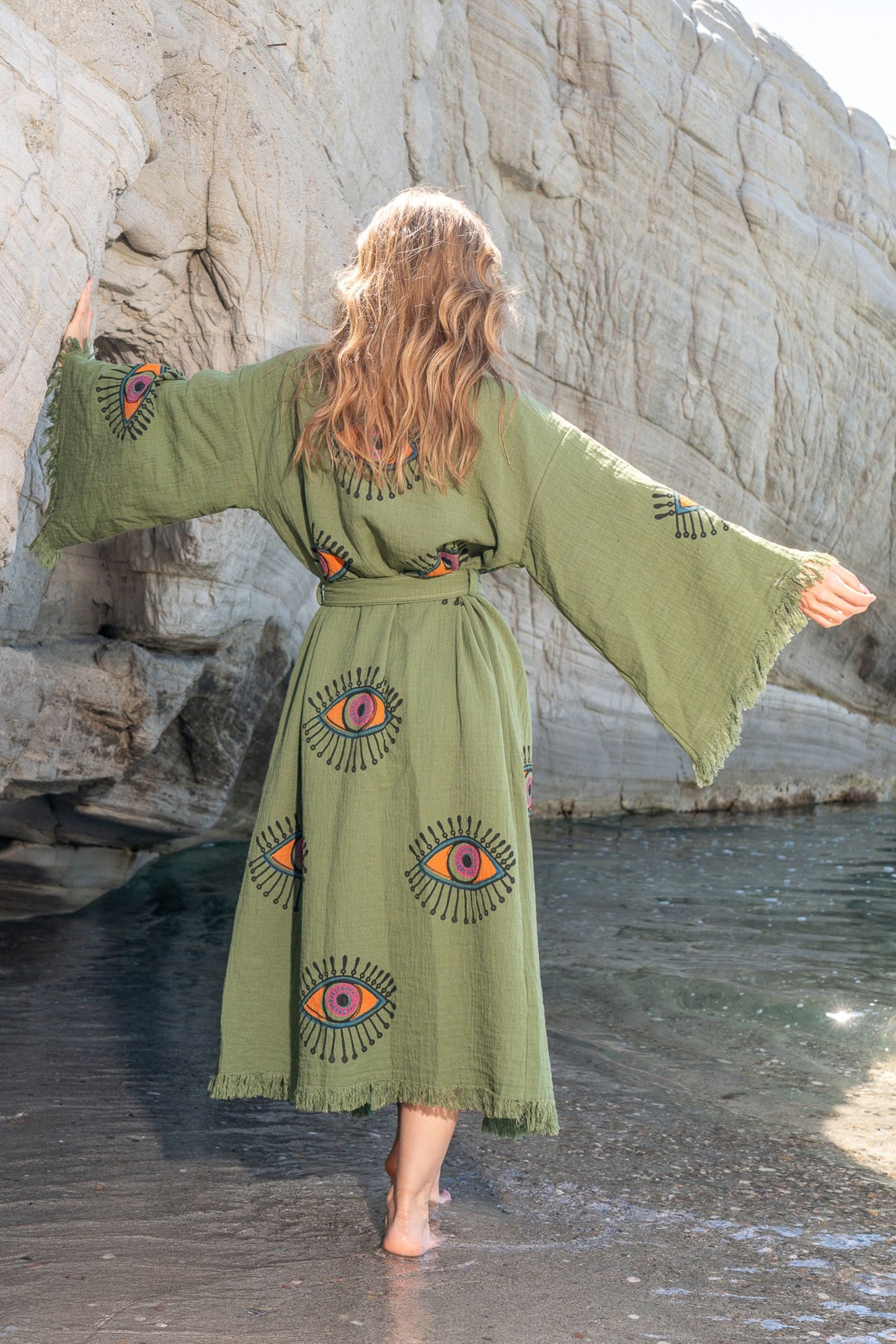 NAYA Organic Cotton Kimono in Khaki
