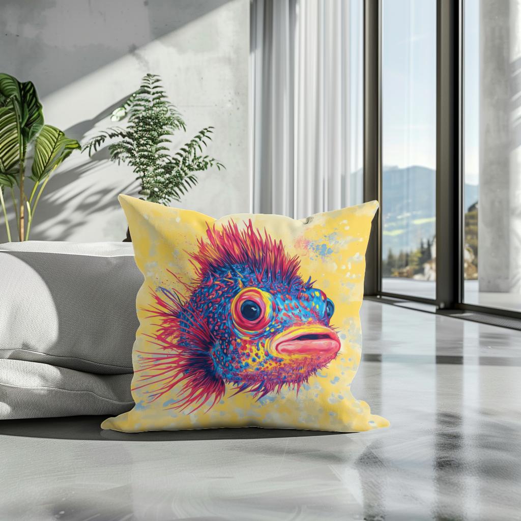 Pufferfish Radiance Cotton Cushion
