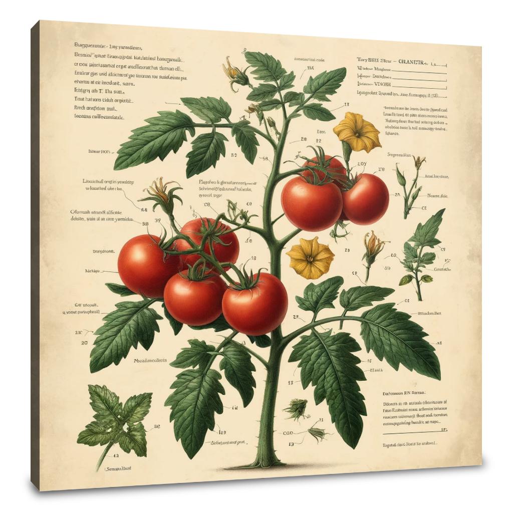Heirloom Tomato Botanical Canvas