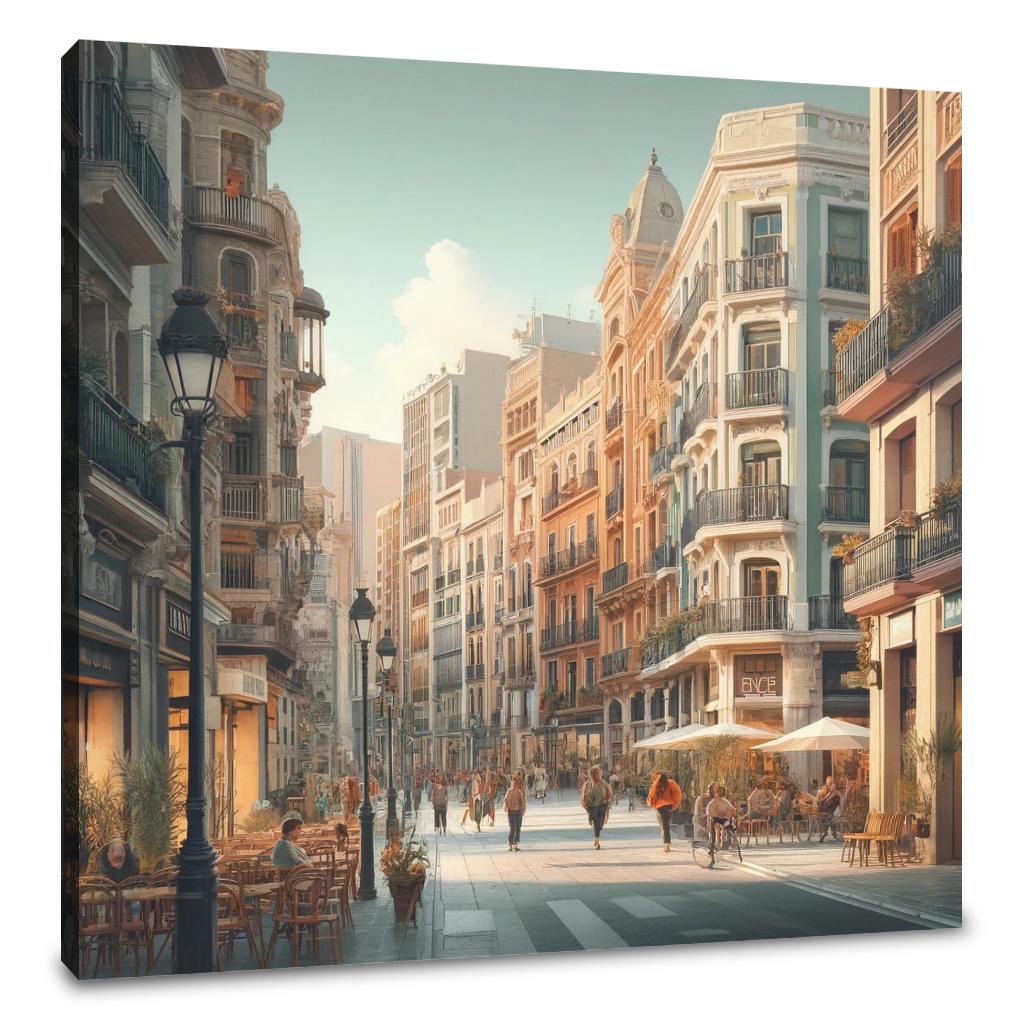 Calle de la Paz Valencia Canvas