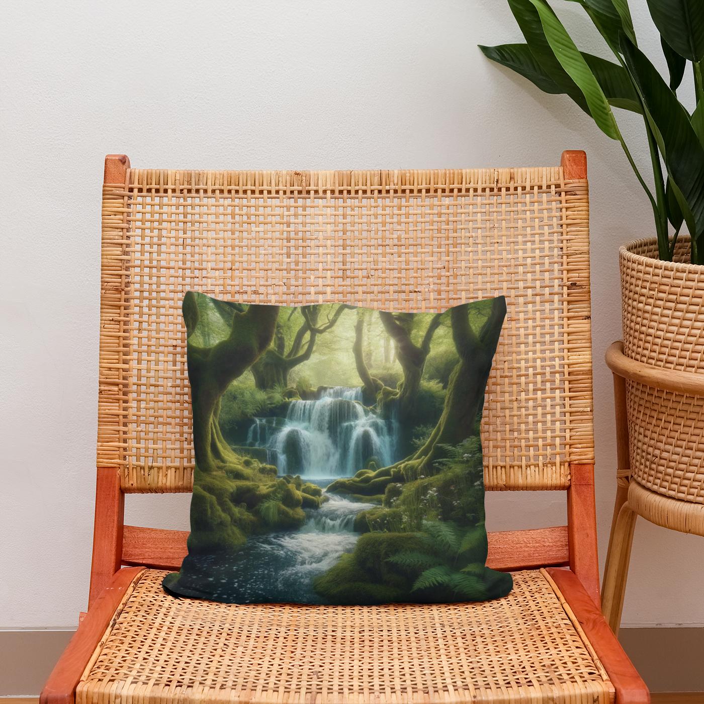 Mystical Cascade Cotton Cushion