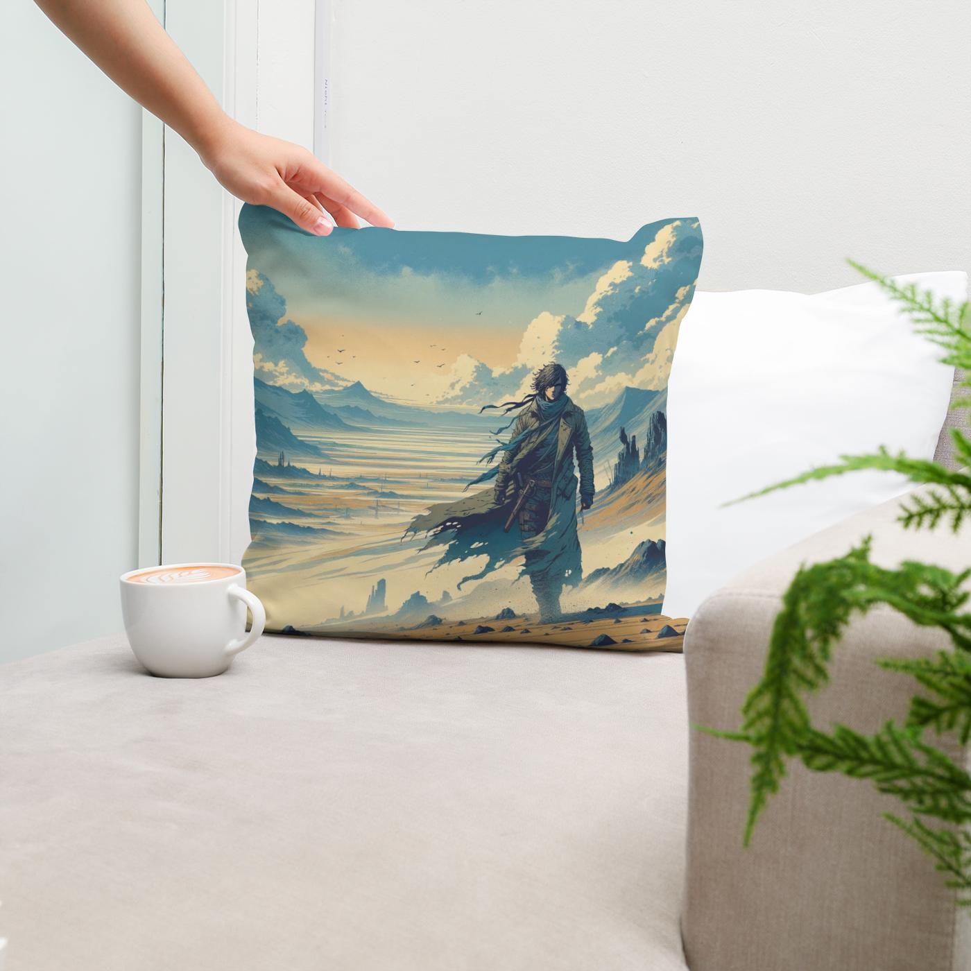 Wasteland Wanderer Cotton Cushion