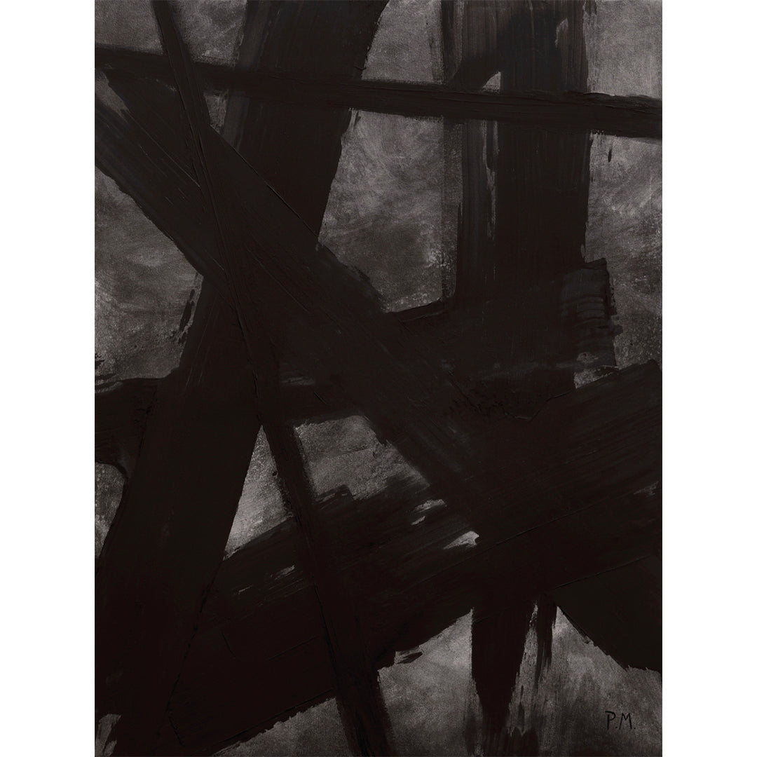 Noir I Portrait Framed Printed Canvas