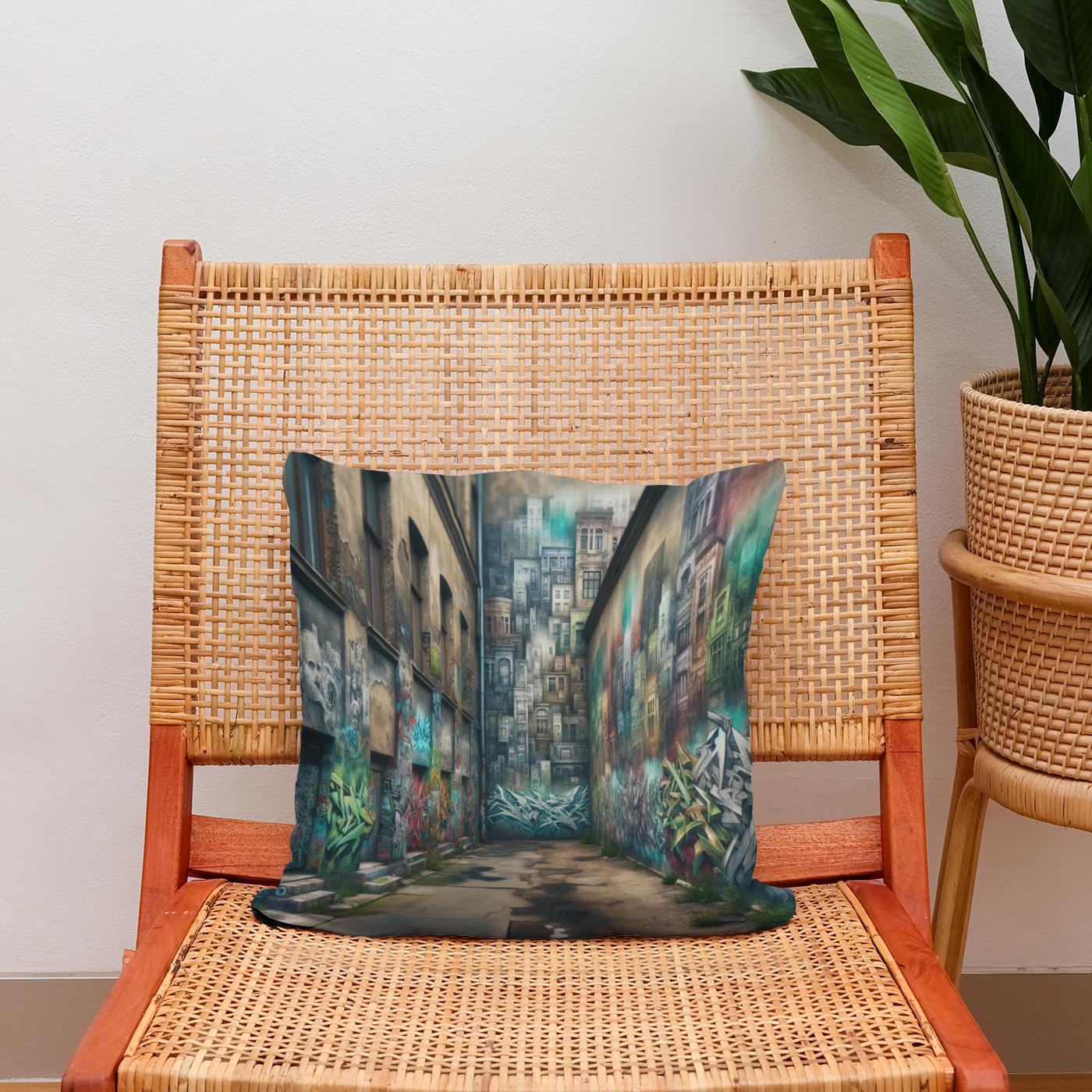 Echoes of the Alley Cotton Cushion