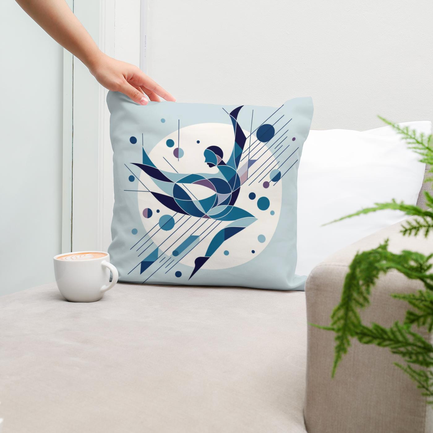 Geometric Dance Cotton Cushion