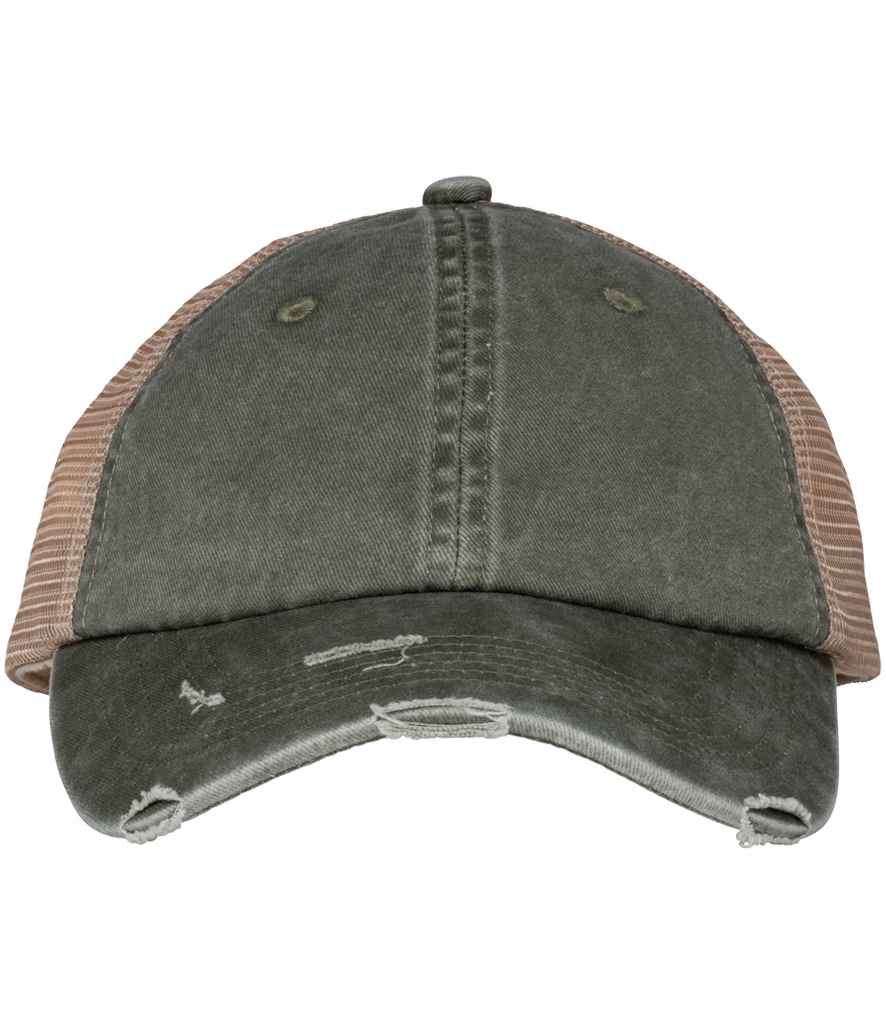 Organic Washed Ripped Trucker Cap