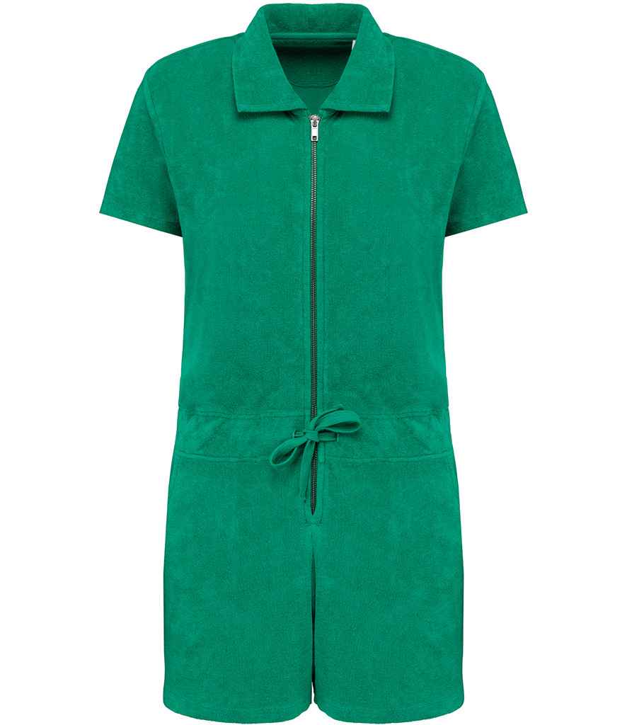 Organic Towel-Feel Zipped Jumpsuit: Womens