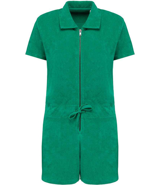 Organic Towel-Feel Zipped Jumpsuit: Womens