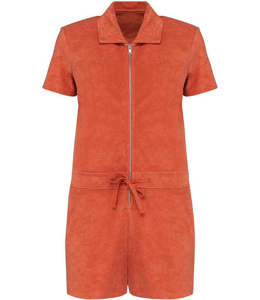 Organic Towel-Feel Zipped Jumpsuit: Womens