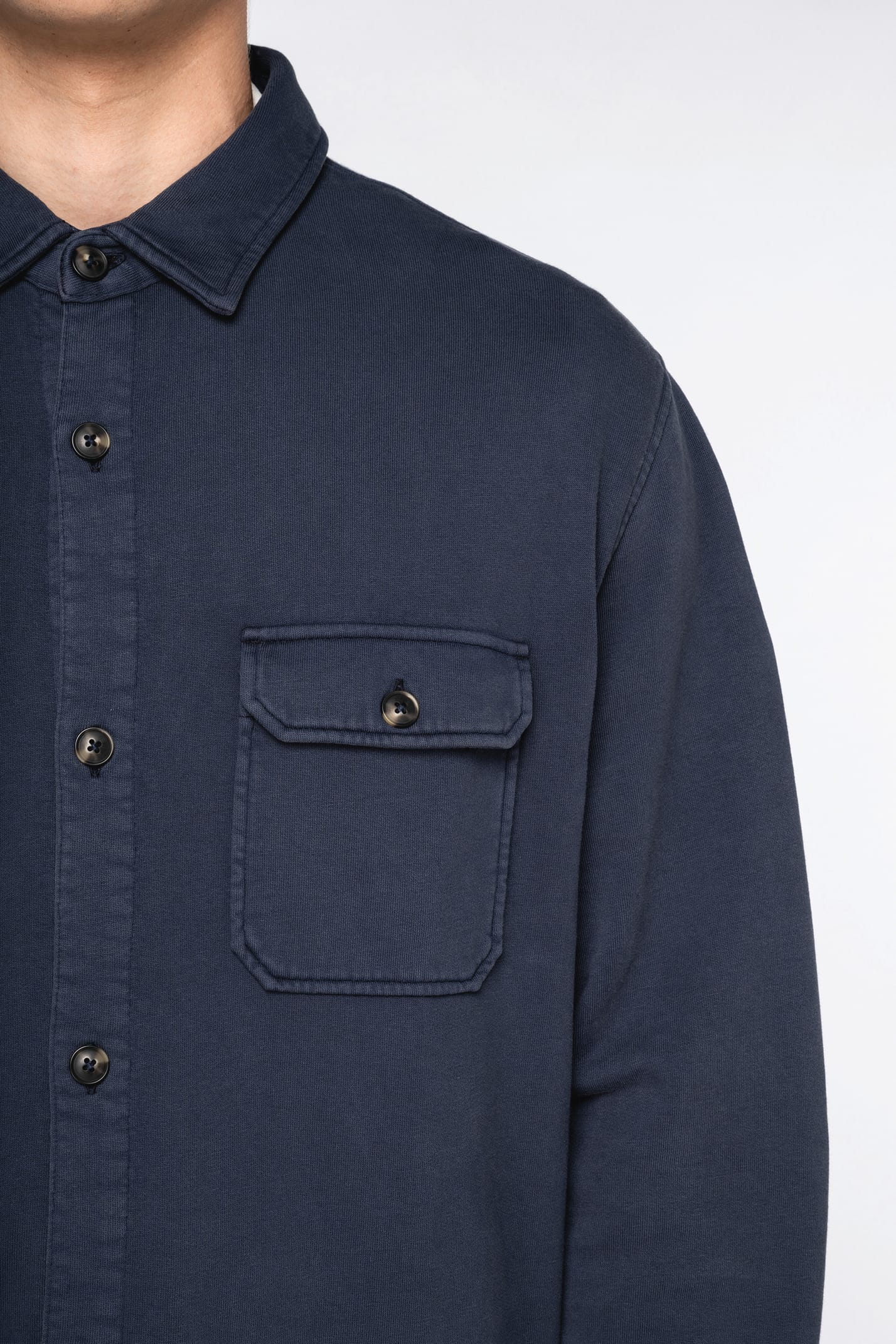 Organic Faded Overshirt: Mens