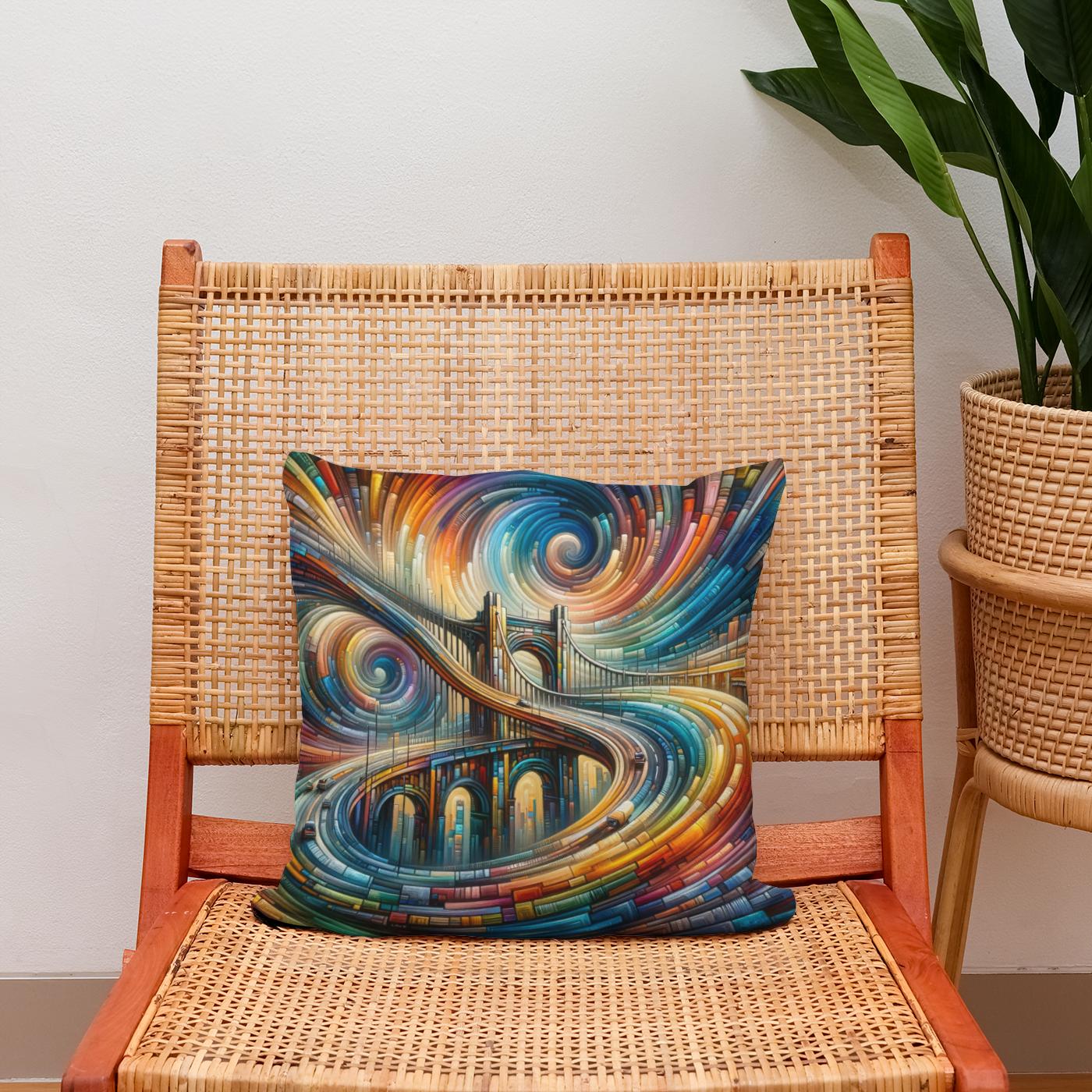 Timeless Bridge Spectrum Cotton Cushion
