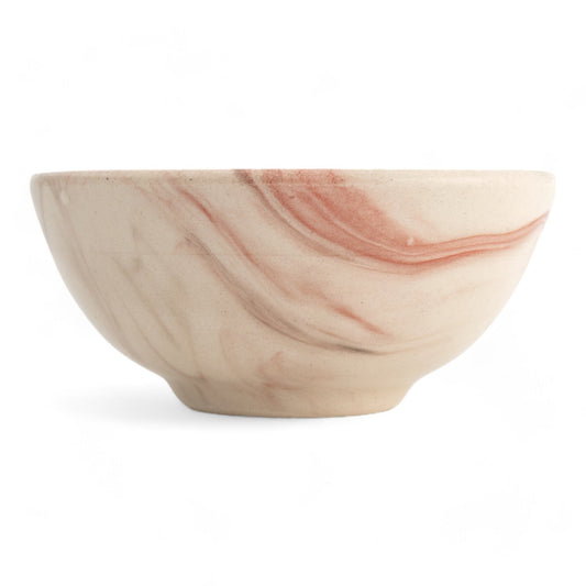 8 cm Handmade Bowl, Marble Red