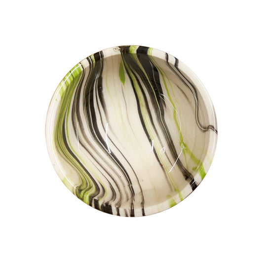 8 cm Handmade Bowl, Marble Lime