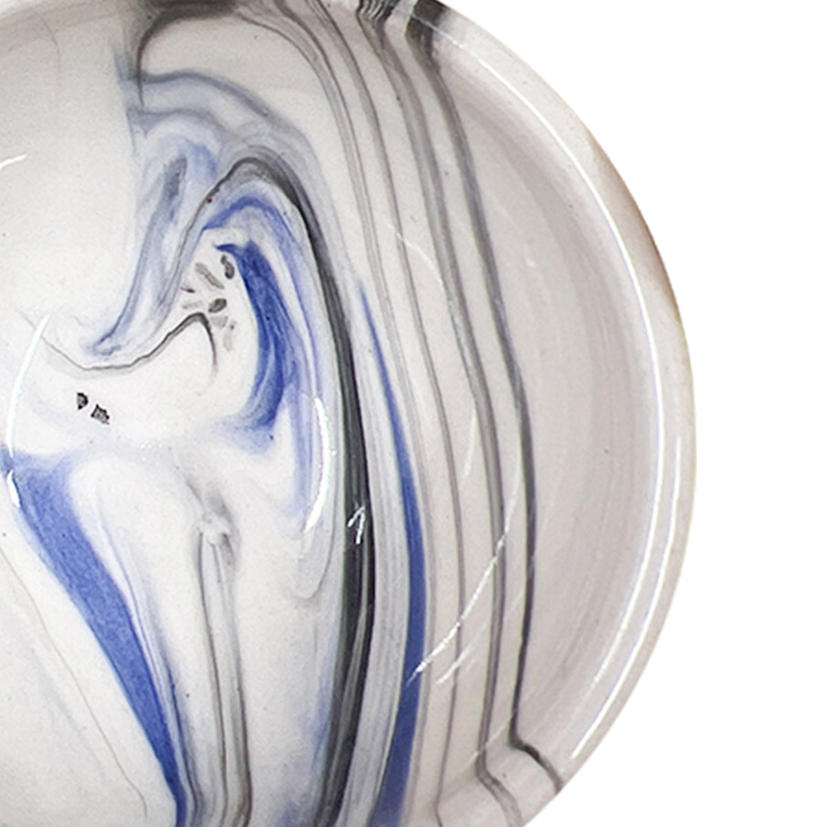 8 cm Handmade Bowl, Marble Sky Blue