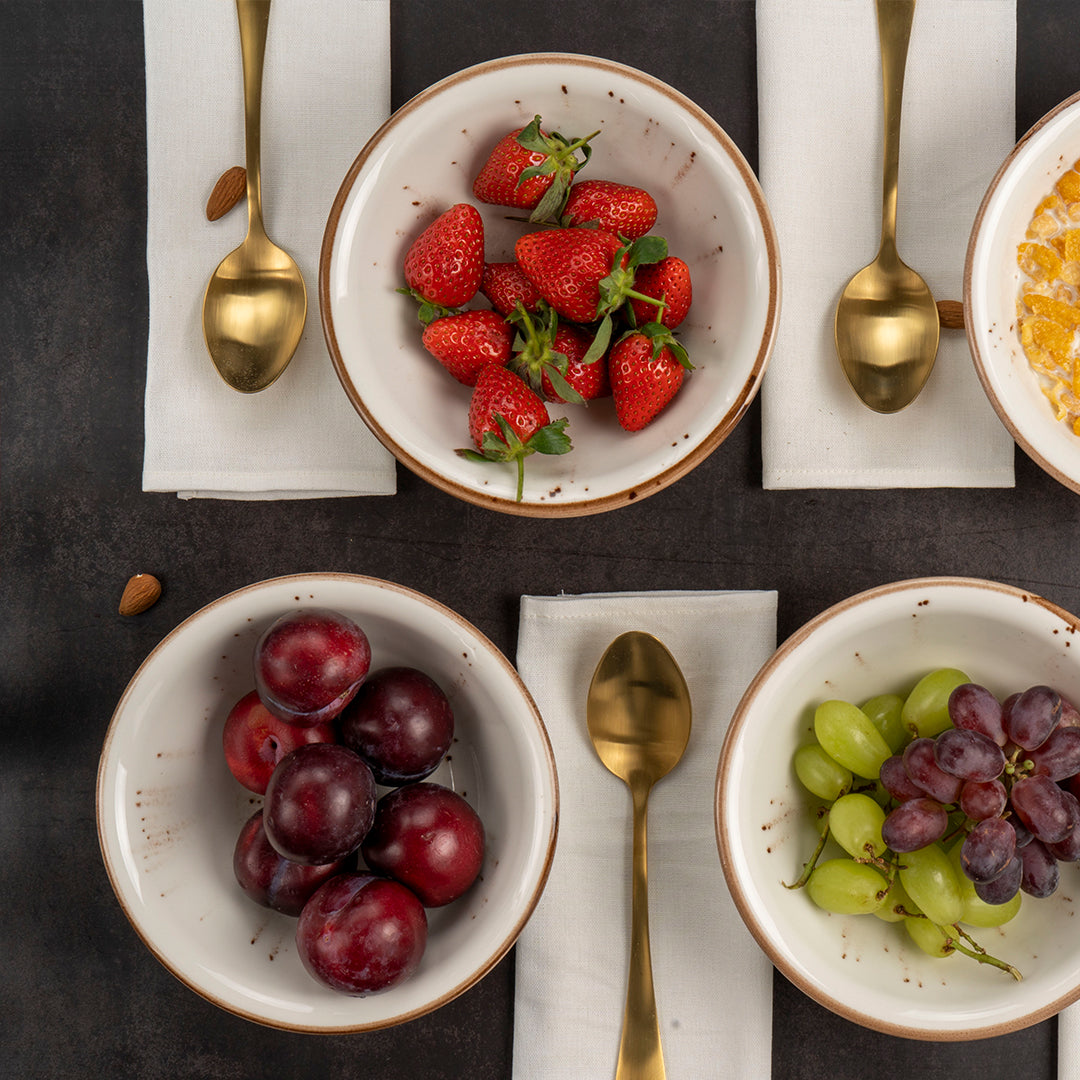 Set of 4 Porcelain Soup&Cereal Bowls – Morar, Sandstone – 18cm