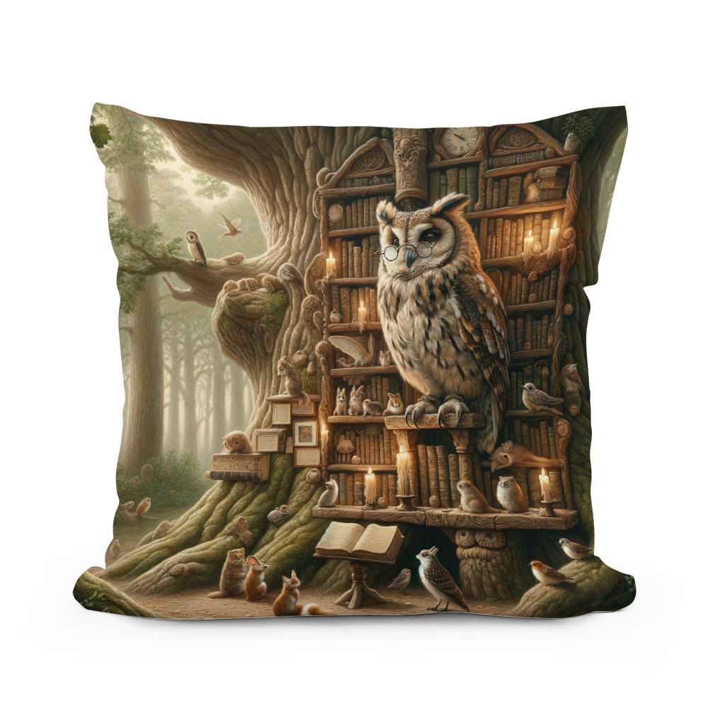 Enchanted Owl Cotton Cushion