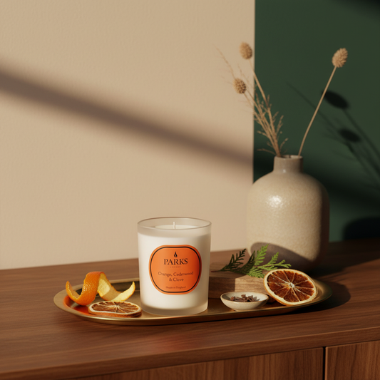 ORANGE, CEDARWOOD & CLOVE CANDLE 180G
