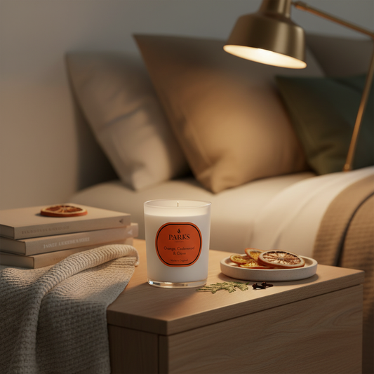 ORANGE, CEDARWOOD & CLOVE CANDLE 180G