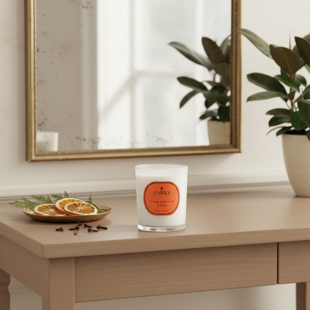 ORANGE, CEDARWOOD & CLOVE CANDLE 180G