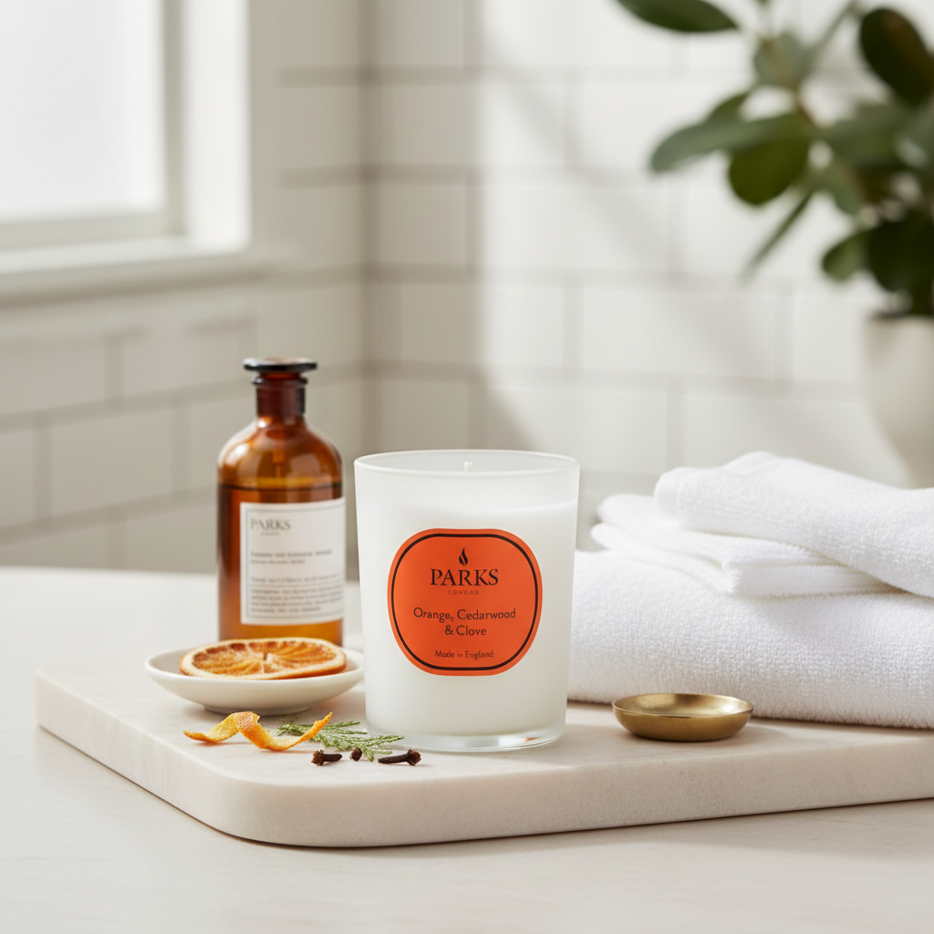 ORANGE, CEDARWOOD & CLOVE CANDLE 180G