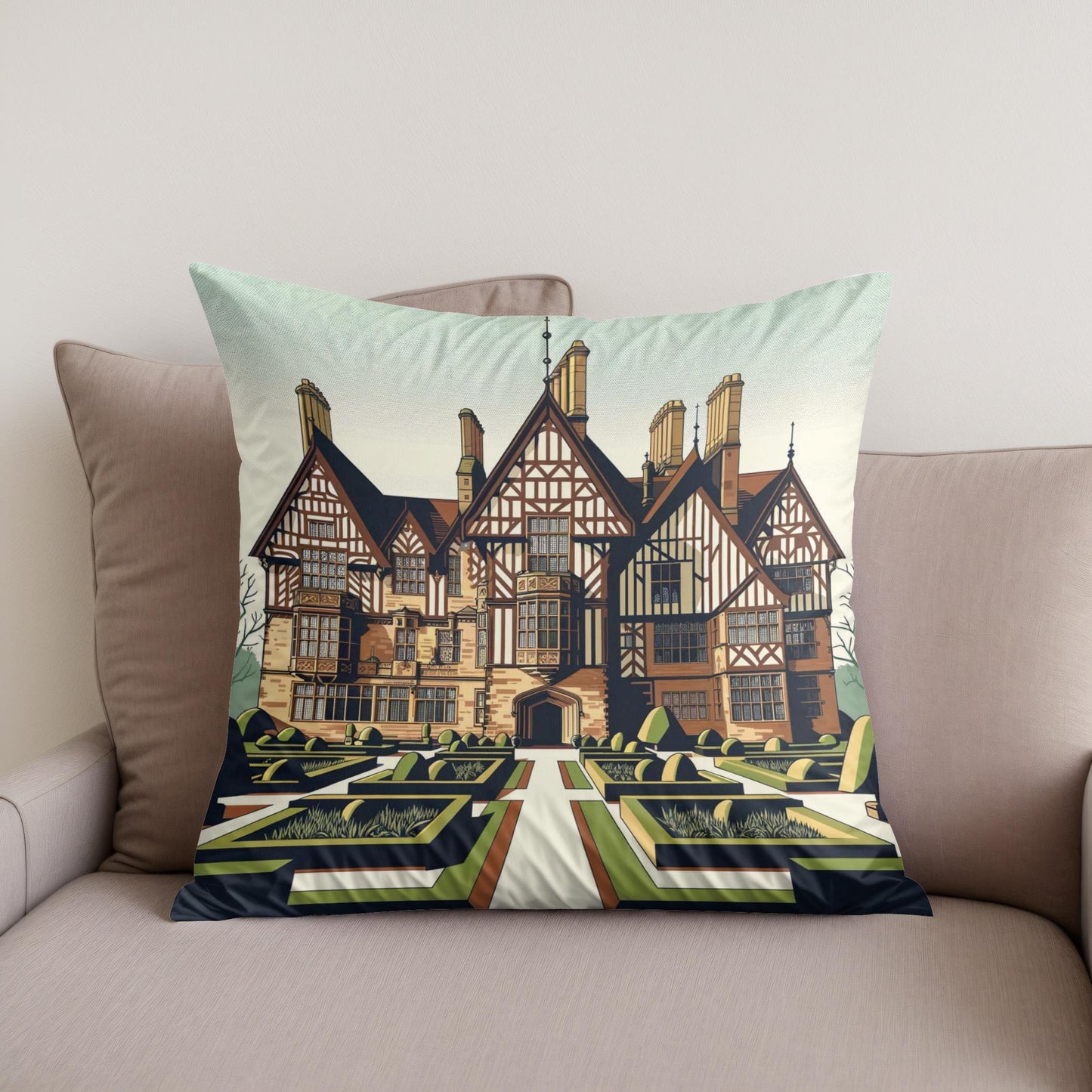 Liverpool Speke Hall Minimalist Vision Cotton Cushion